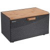 Chlebak stalowo-drewniany dwustronny czarny KB-7464