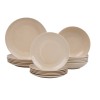 Serwis obiadowy LINEA piaskowy 18 elementów dla 6 osób / porcelana AMBITION